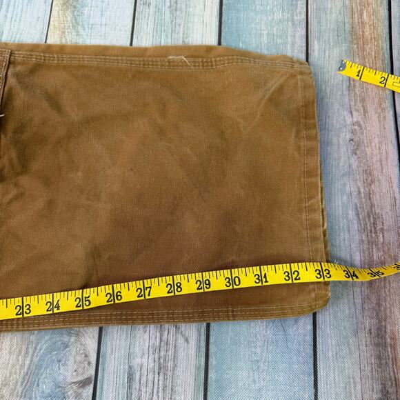 Carhartt Duck Canvas Overalls Vintage Thrashed Double Knee Bibs Made in USA - Picture 6 of 11